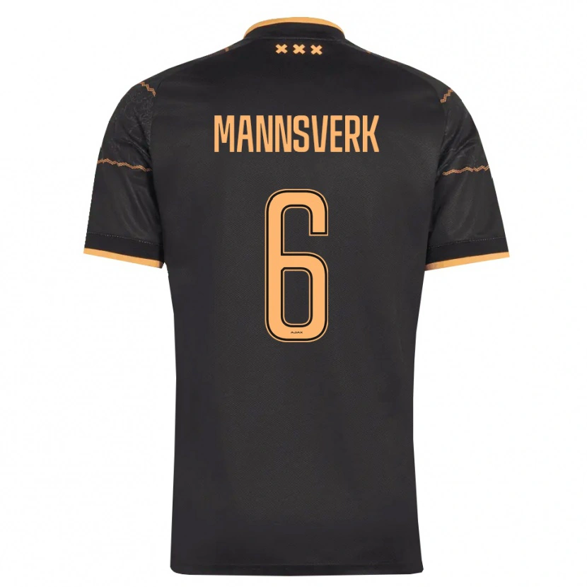 Danxen Kvinder Sivert Mannsverk #6 Sort Orange Udebane Spillertrøjer 2026/27 Trøje T-Shirt