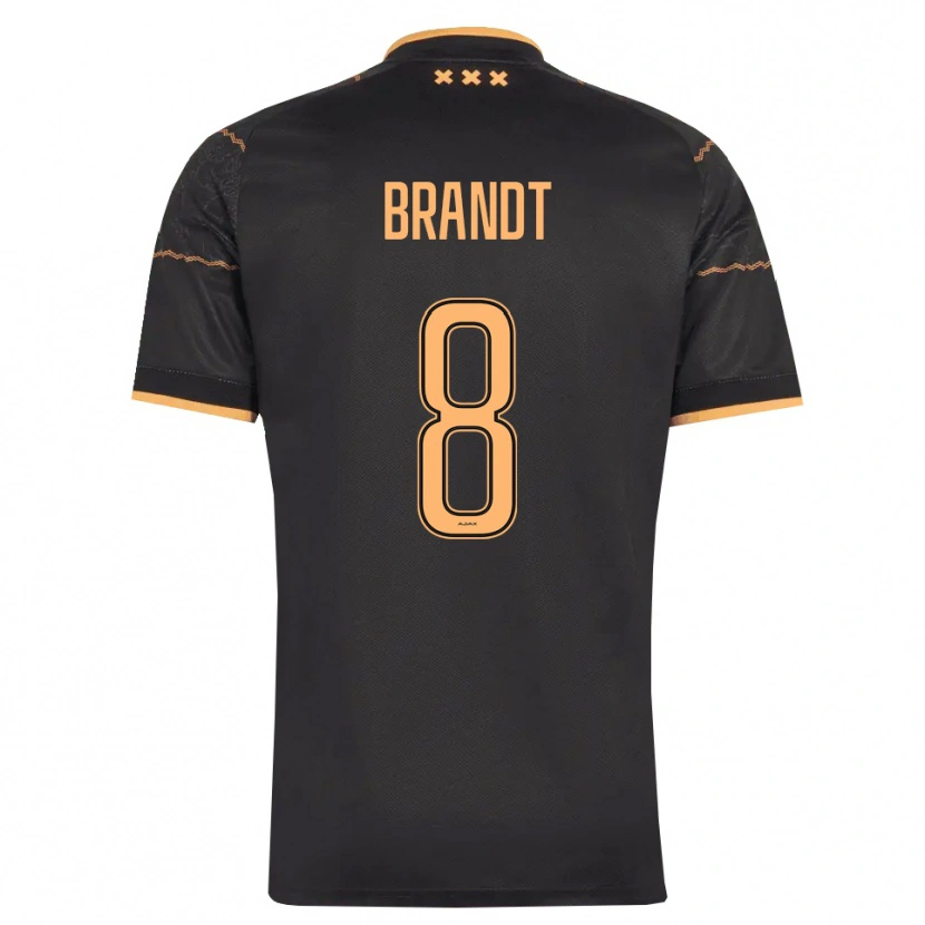Danxen Kvinder Julian Brandt #8 Sort Orange Udebane Spillertrøjer 2026/27 Trøje T-Shirt