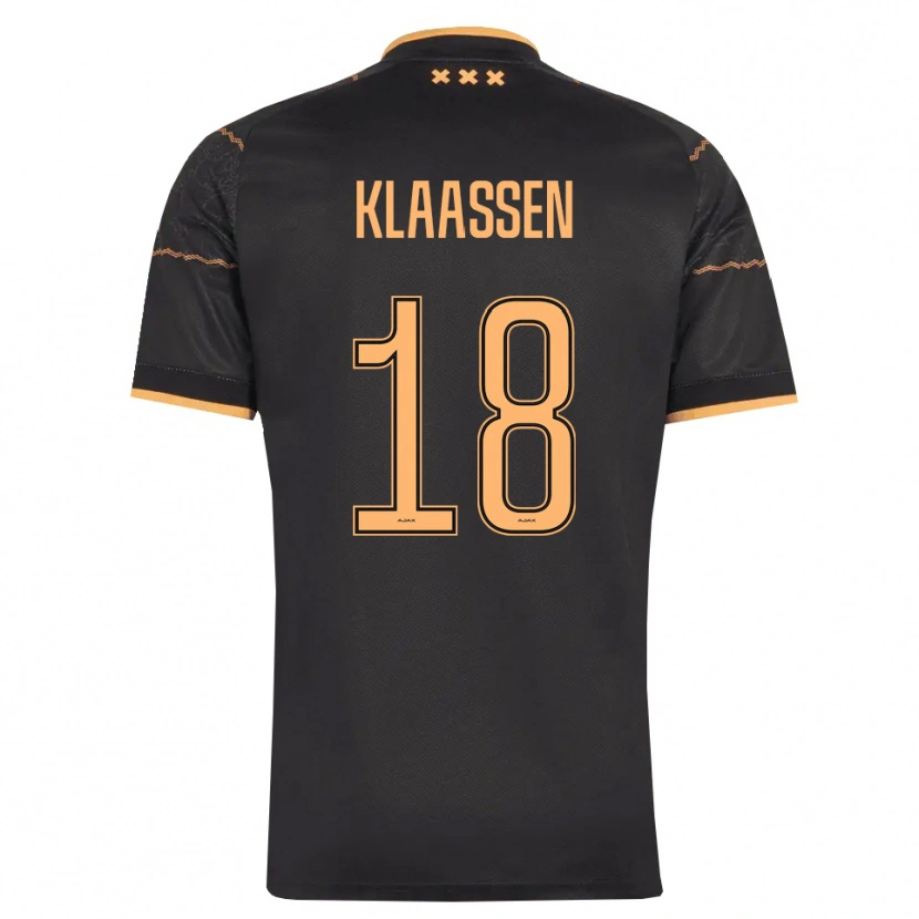 Danxen Kvinder Davy Klaassen #18 Sort Orange Udebane Spillertrøjer 2026/27 Trøje T-Shirt