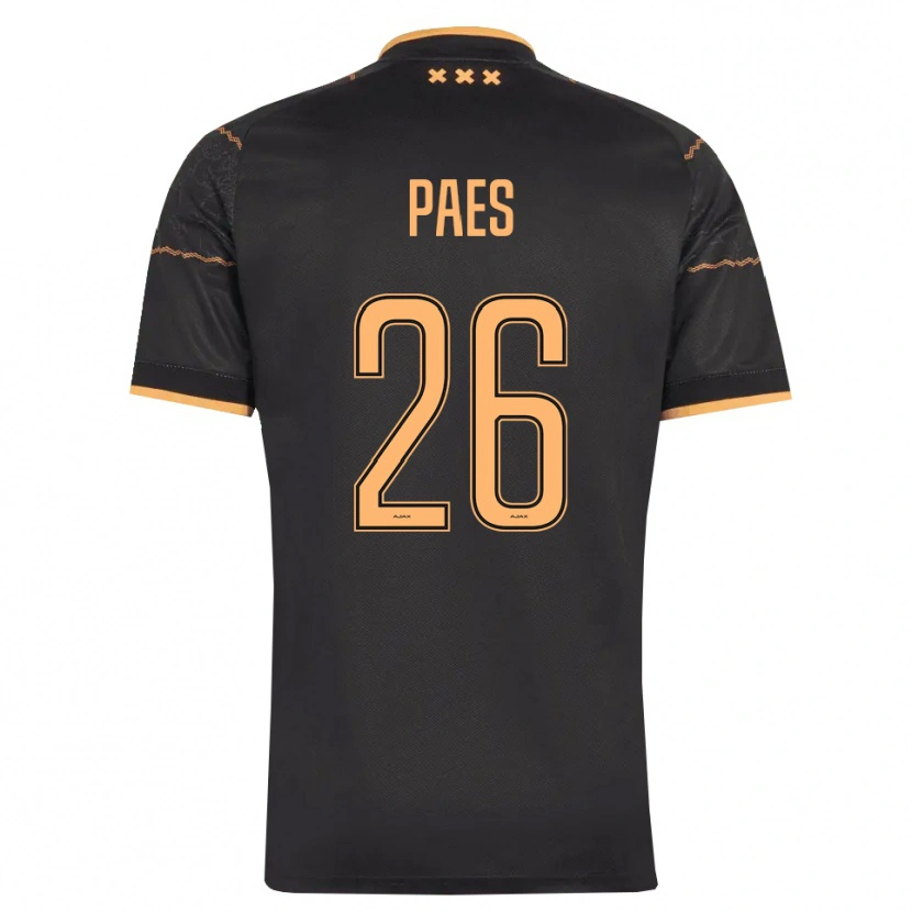 Danxen Kvinder Maarten Paes #26 Sort Orange Udebane Spillertrøjer 2026/27 Trøje T-Shirt