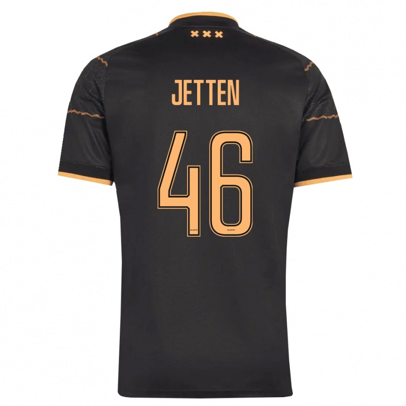 Danxen Kvinder Lucas Jetten #46 Sort Orange Udebane Spillertrøjer 2026/27 Trøje T-Shirt