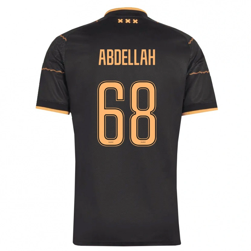 Danxen Kvinder Abdellah Ouazane #68 Sort Orange Udebane Spillertrøjer 2026/27 Trøje T-Shirt