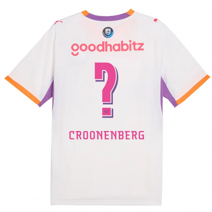 Danxen Kvinder Luca Croonenberg #0 Hvid Lilla Orange Udebane Spillertrøjer 2026/27 Trøje T-Shirt