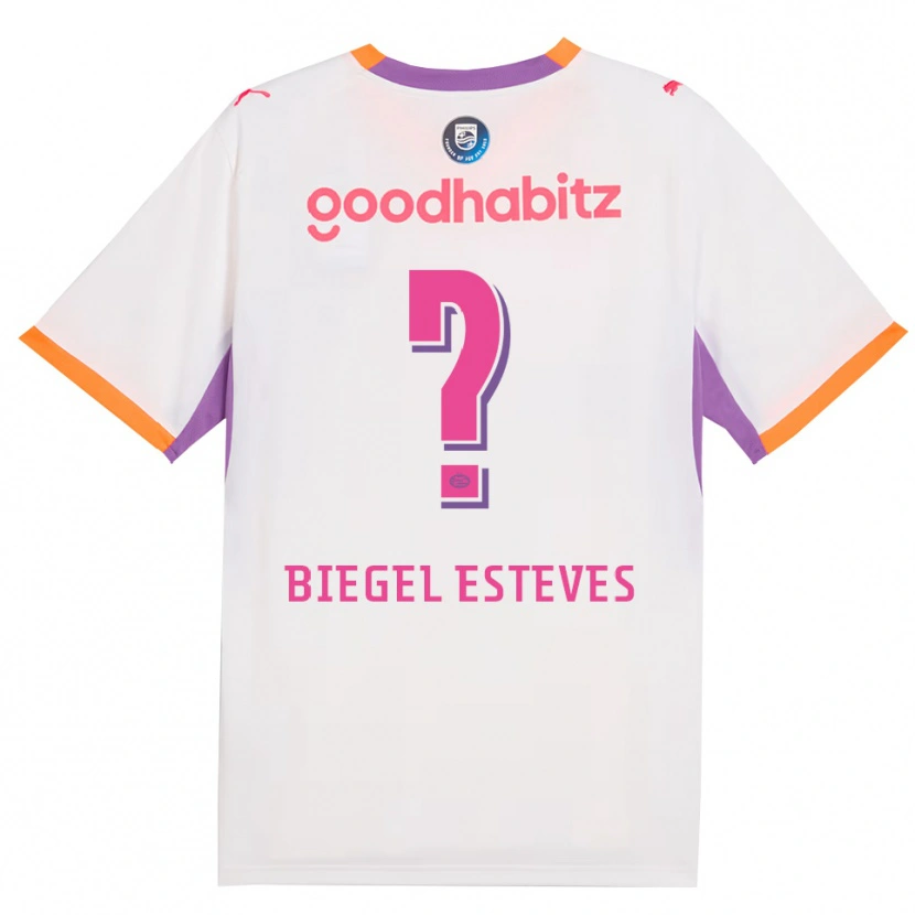Danxen Kvinder Moon Biegel Esteves #0 Hvid Lilla Orange Udebane Spillertrøjer 2026/27 Trøje T-Shirt