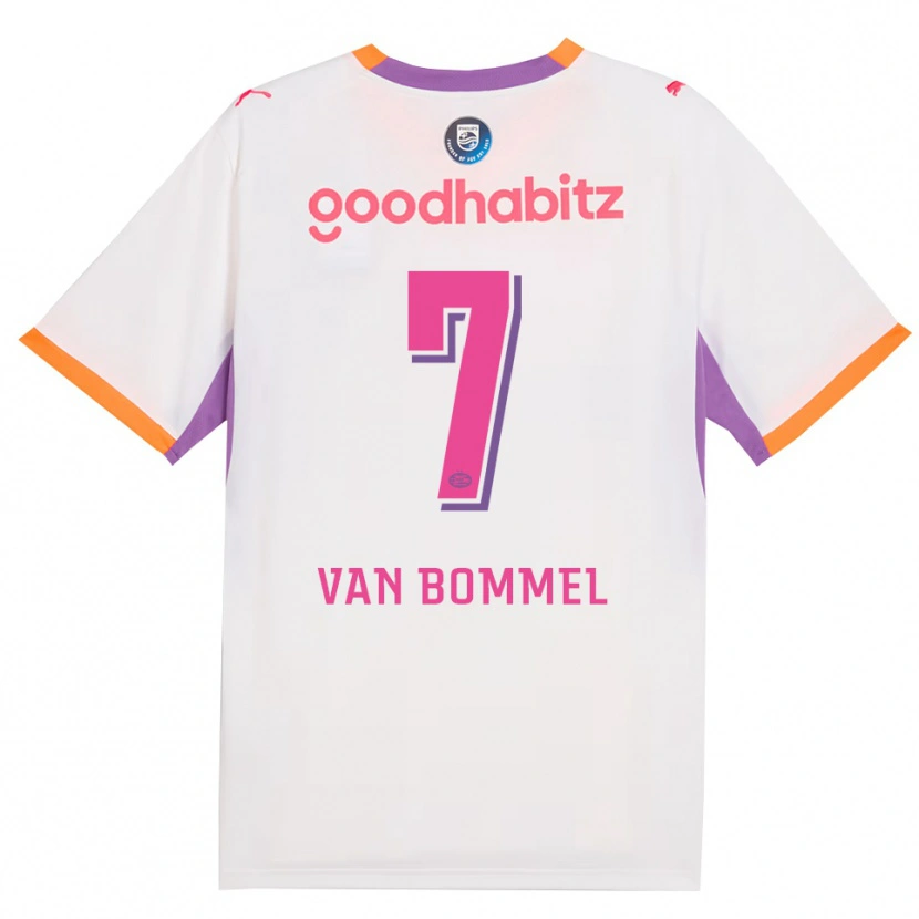 Danxen Kvinder Ruben Van Bommel #7 Hvid Lilla Orange Udebane Spillertrøjer 2026/27 Trøje T-Shirt