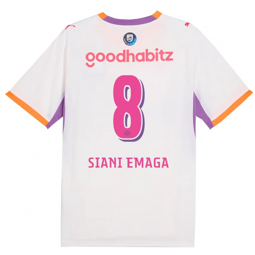 Danxen Kvinder Ezechiel Siani Emaga #8 Hvid Lilla Orange Udebane Spillertrøjer 2026/27 Trøje T-Shirt