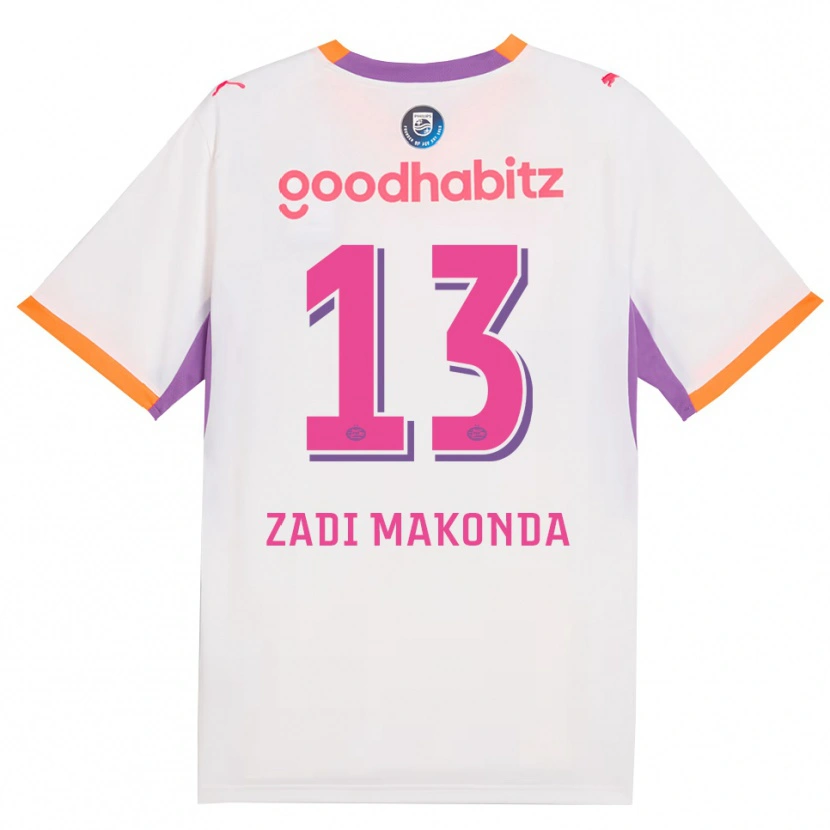 Danxen Kvinder David Zadi Makonda #13 Hvid Lilla Orange Udebane Spillertrøjer 2026/27 Trøje T-Shirt