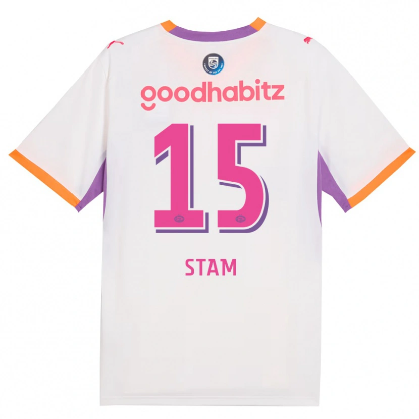 Danxen Kvinder Dyran Stam #15 Hvid Lilla Orange Udebane Spillertrøjer 2026/27 Trøje T-Shirt