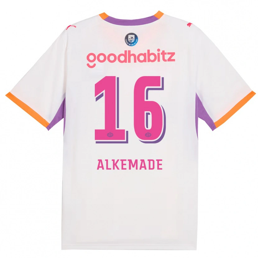 Danxen Kvinder Lisan Alkemade #16 Hvid Lilla Orange Udebane Spillertrøjer 2026/27 Trøje T-Shirt
