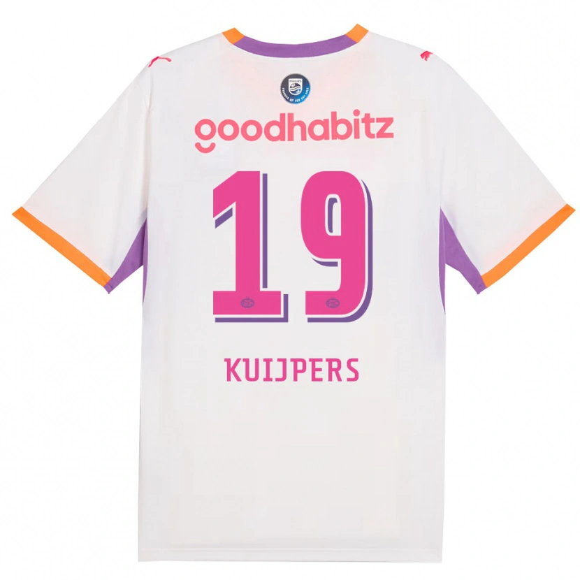 Danxen Kvinder Jeslynn Kuijpers #19 Hvid Lilla Orange Udebane Spillertrøjer 2026/27 Trøje T-Shirt