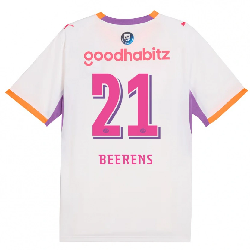 Danxen Kvinder Jairo Beerens #21 Hvid Lilla Orange Udebane Spillertrøjer 2026/27 Trøje T-Shirt