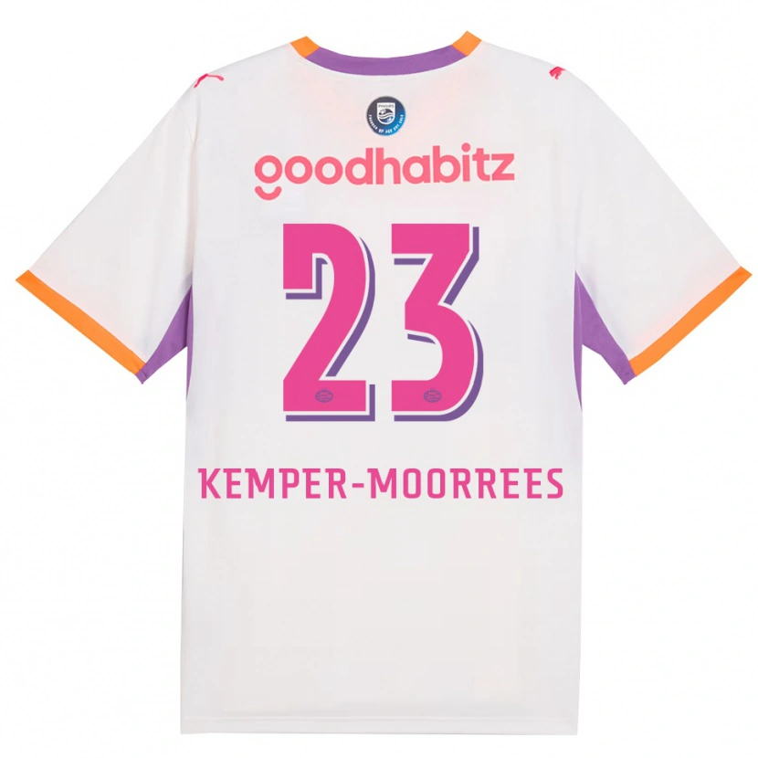 Danxen Kvinder Myrthe Kemper-Moorrees #23 Hvid Lilla Orange Udebane Spillertrøjer 2026/27 Trøje T-Shirt
