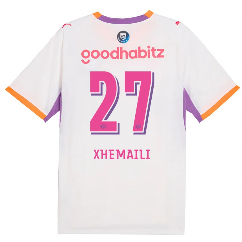 Danxen Kvinder Riola Xhemaili #27 Hvid Lilla Orange Udebane Spillertrøjer 2026/27 Trøje T-Shirt