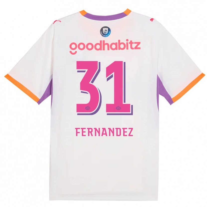 Danxen Kvinder Noah Fernandez #31 Hvid Lilla Orange Udebane Spillertrøjer 2026/27 Trøje T-Shirt