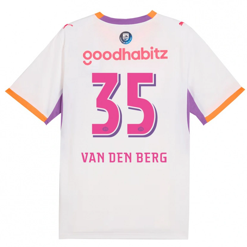 Danxen Kvinder Joël Van Den Berg #35 Hvid Lilla Orange Udebane Spillertrøjer 2026/27 Trøje T-Shirt
