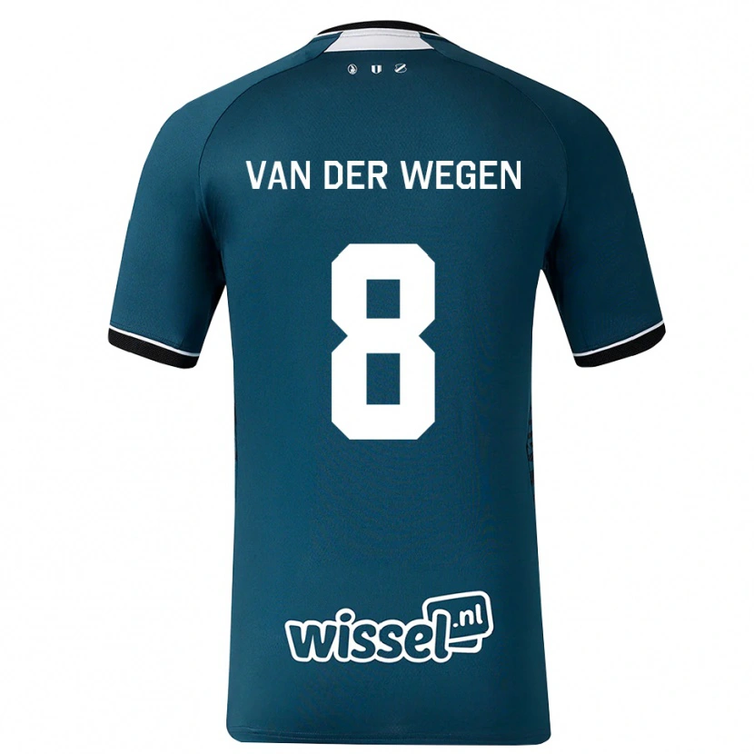 Danxen Kvinder Sil Van Der Wegen #8 Mørkskifergrå Hvid Udebane Spillertrøjer 2026/27 Trøje T-Shirt