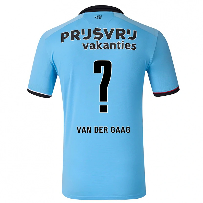 Danxen Kvinder Bo Van Der Gaag #0 Dybhimmelblå Sort Rød Udebane Spillertrøjer 2026/27 Trøje T-Shirt