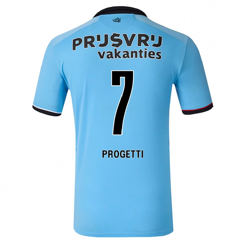 Danxen Kvinder Vinícius Progetti #7 Dybhimmelblå Sort Rød Udebane Spillertrøjer 2026/27 Trøje T-Shirt