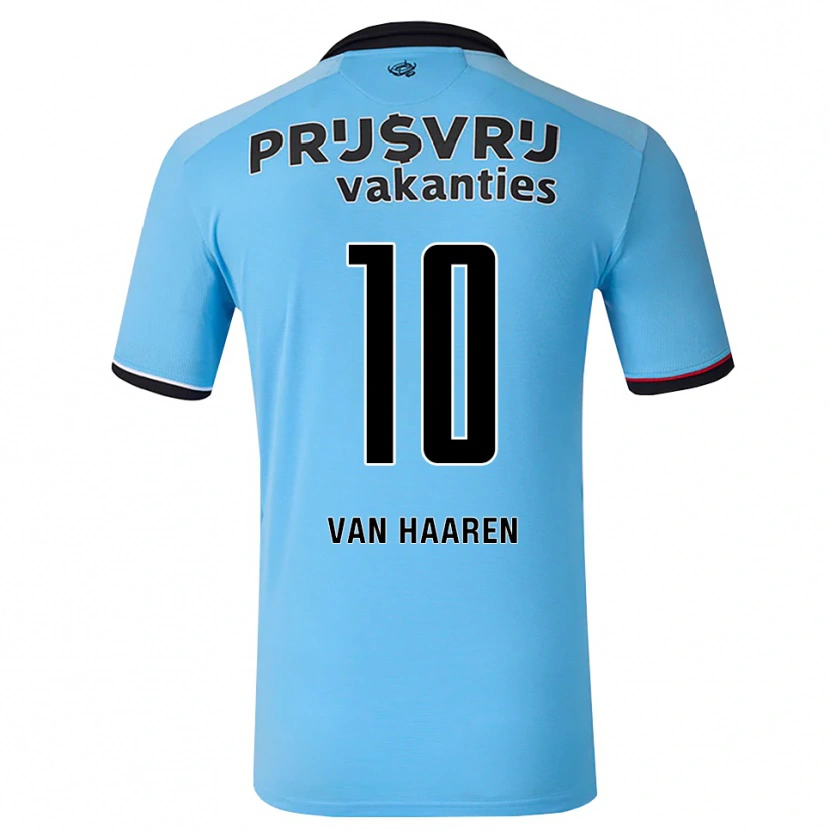 Danxen Kvinder Ricky Van Haaren #10 Dybhimmelblå Sort Rød Udebane Spillertrøjer 2026/27 Trøje T-Shirt