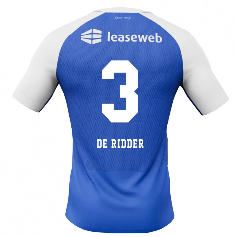 Danxen Kvinder Djoeke De Ridder #3 Jægerblå Rød Hvid Udebane Spillertrøjer 2026/27 Trøje T-Shirt
