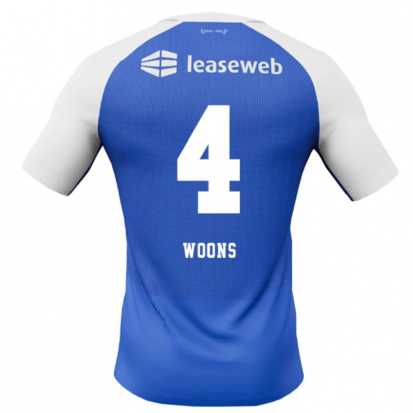 Danxen Kvinder Karlijn Woons #4 Jægerblå Rød Hvid Udebane Spillertrøjer 2026/27 Trøje T-Shirt