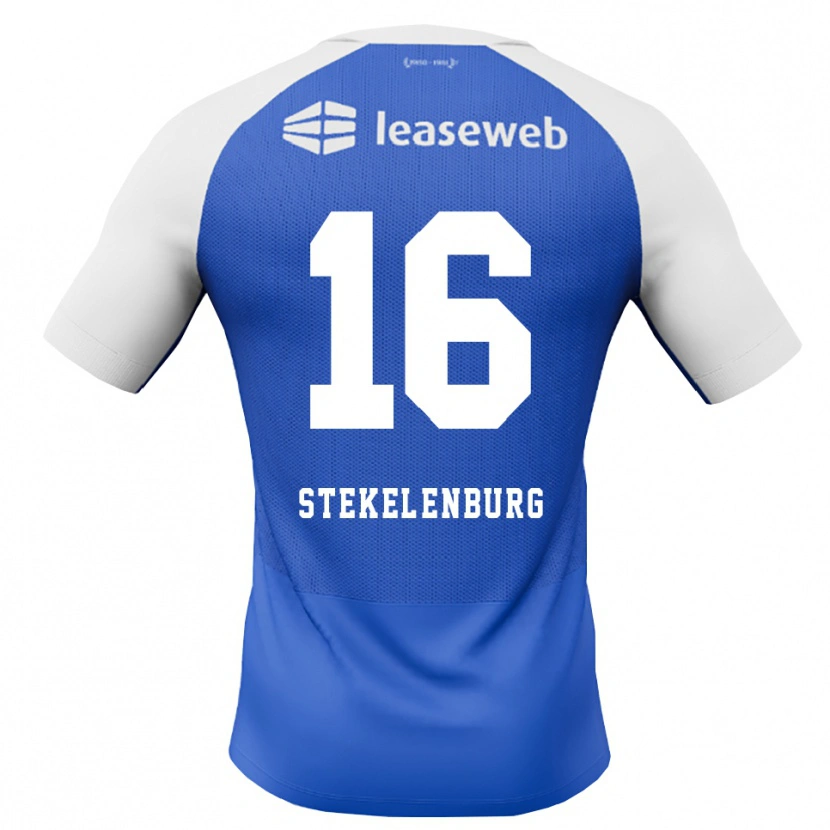 Danxen Kvinder Sem Stekelenburg #16 Jægerblå Rød Hvid Udebane Spillertrøjer 2026/27 Trøje T-Shirt
