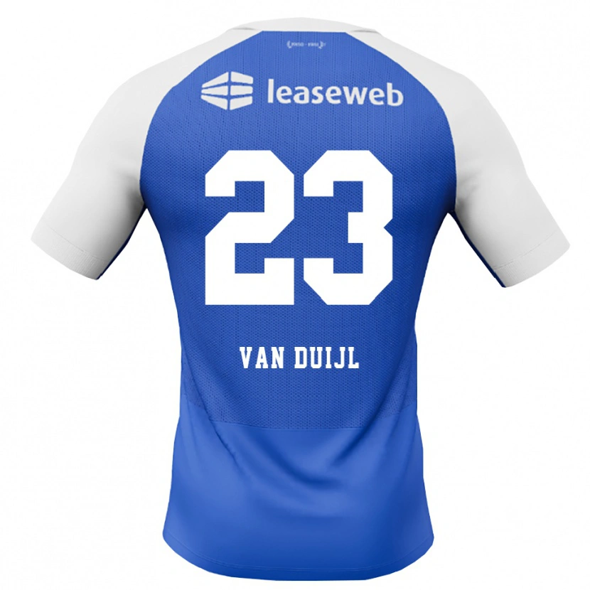 Danxen Kvinder Billy Van Duijl #23 Jægerblå Rød Hvid Udebane Spillertrøjer 2026/27 Trøje T-Shirt