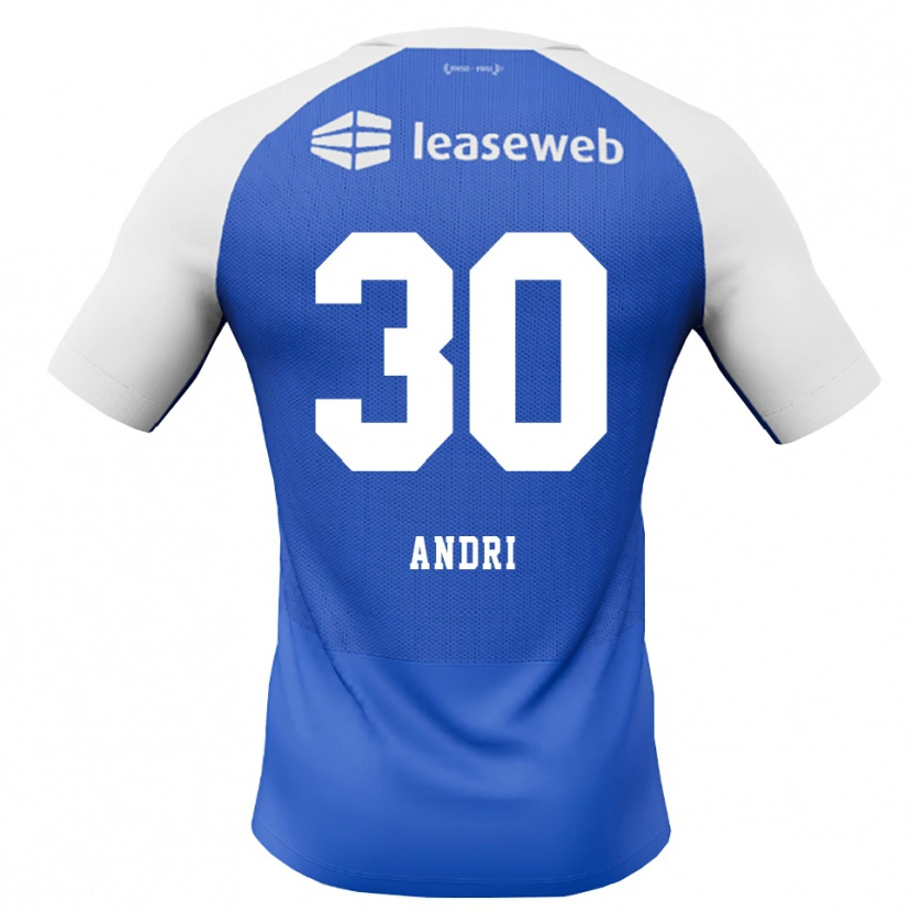 Danxen Kvinder Markús Andri Daníelsson Martin #30 Jægerblå Rød Hvid Udebane Spillertrøjer 2026/27 Trøje T-Shirt