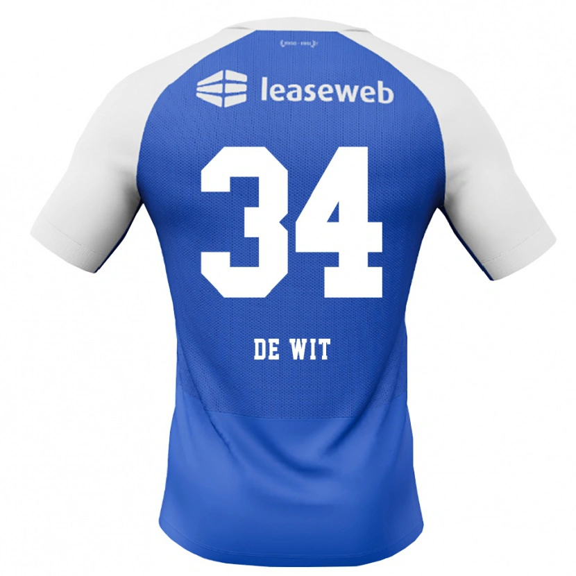 Danxen Kvinder Mees De Wit #34 Jægerblå Rød Hvid Udebane Spillertrøjer 2026/27 Trøje T-Shirt
