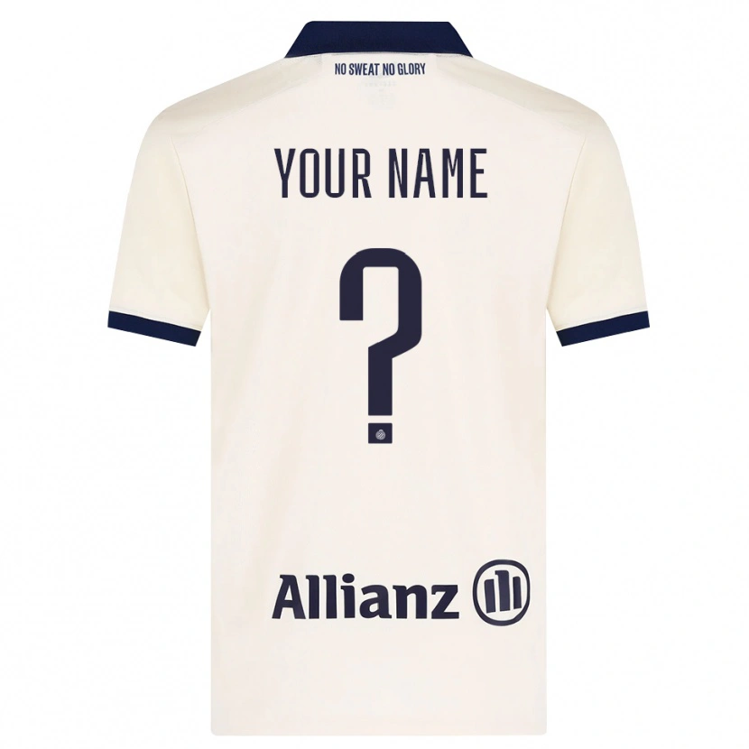 Danxen Kvinder Dit Navn #0 Beige Sort Udebane Spillertrøjer 2026/27 Trøje T-Shirt