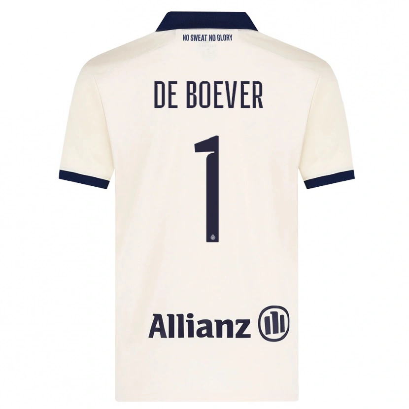 Danxen Kvinder Jesse De Boever #1 Beige Sort Udebane Spillertrøjer 2026/27 Trøje T-Shirt