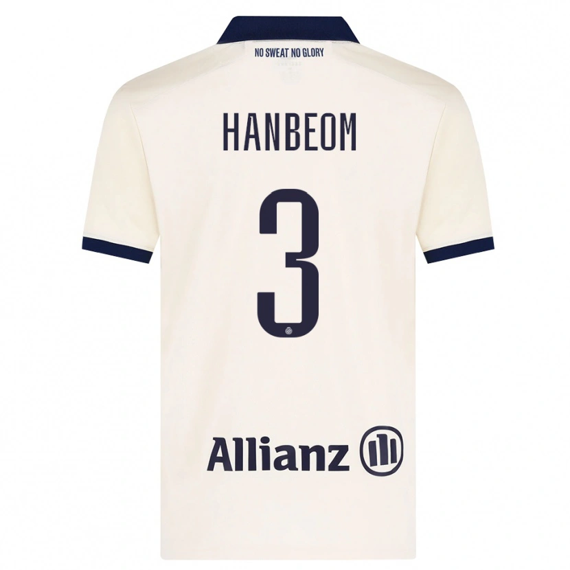 Danxen Kvinder Han-Beom Lee #3 Beige Sort Udebane Spillertrøjer 2026/27 Trøje T-Shirt