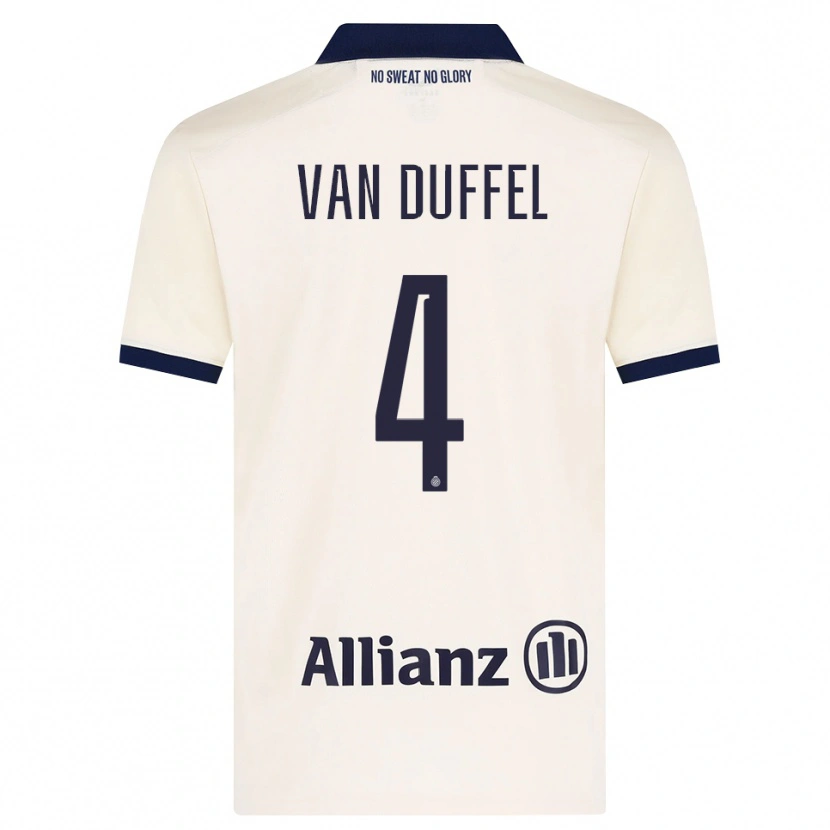 Danxen Kvinder Céderick Van Duffel #4 Beige Sort Udebane Spillertrøjer 2026/27 Trøje T-Shirt