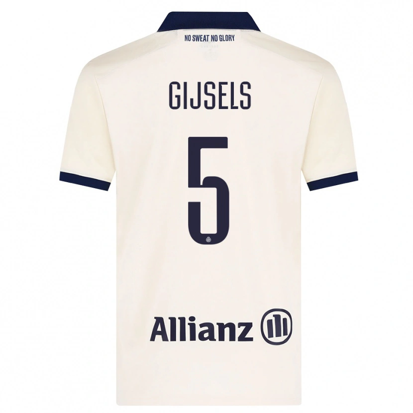 Danxen Kvinder Kellen Gijsels #5 Beige Sort Udebane Spillertrøjer 2026/27 Trøje T-Shirt
