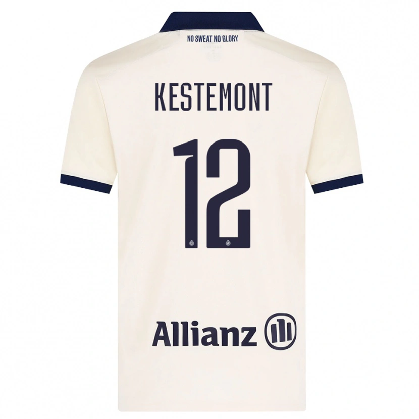 Danxen Kvinder Thibeau Kestemont #12 Beige Sort Udebane Spillertrøjer 2026/27 Trøje T-Shirt