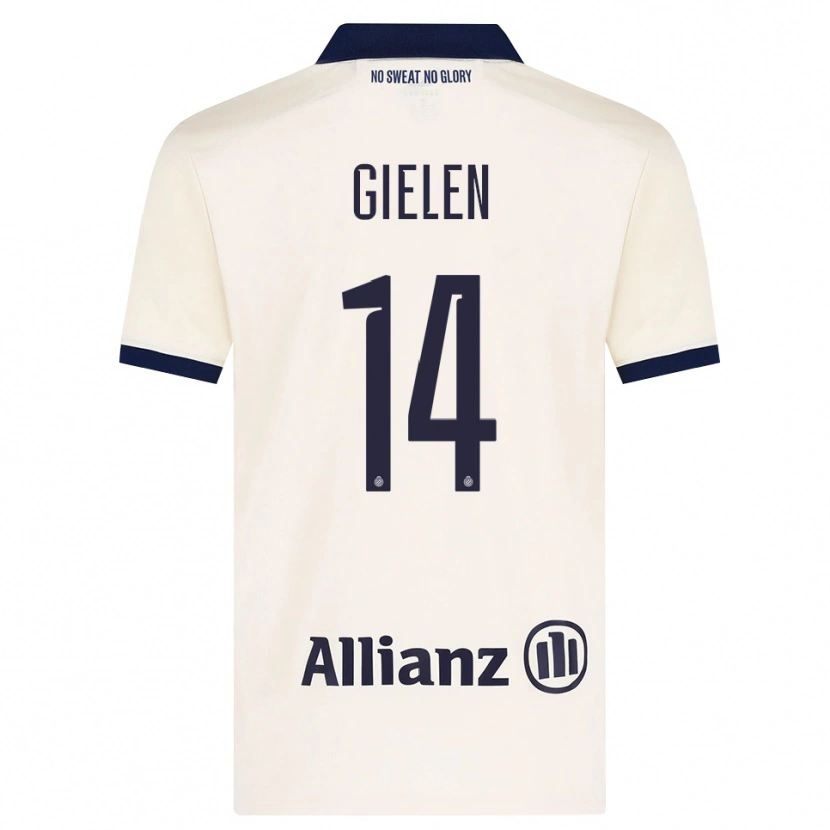 Danxen Kvinder Sterre Gielen #14 Beige Sort Udebane Spillertrøjer 2026/27 Trøje T-Shirt