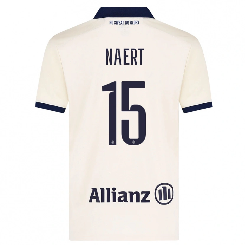 Danxen Kvinder Stan Naert #15 Beige Sort Udebane Spillertrøjer 2026/27 Trøje T-Shirt