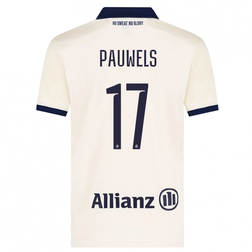 Danxen Kvinder Fleur Pauwels #17 Beige Sort Udebane Spillertrøjer 2026/27 Trøje T-Shirt