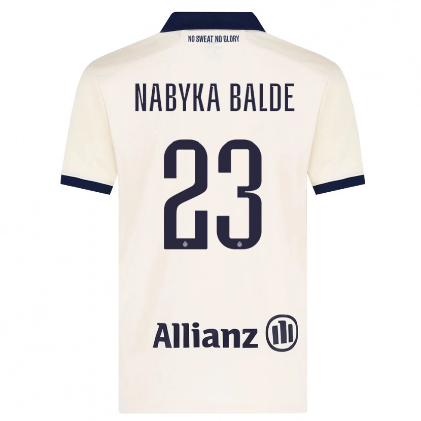 Danxen Kvinder Mamadou Balde #23 Beige Sort Udebane Spillertrøjer 2026/27 Trøje T-Shirt