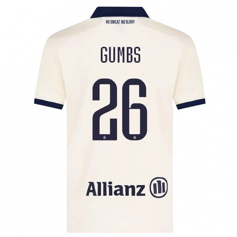 Danxen Kvinder Aisse Gumbs #26 Beige Sort Udebane Spillertrøjer 2026/27 Trøje T-Shirt