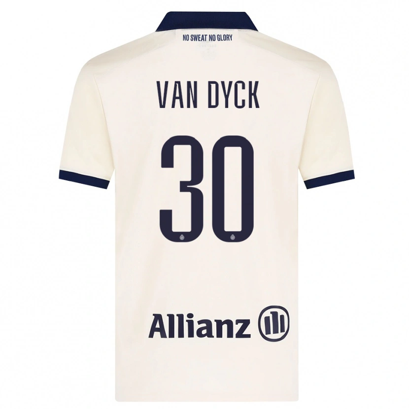 Danxen Kvinder Nell Van Dyck #30 Beige Sort Udebane Spillertrøjer 2026/27 Trøje T-Shirt