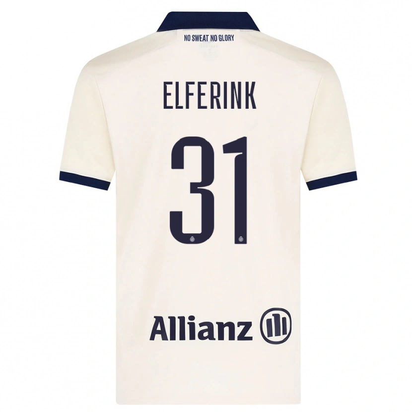 Danxen Kvinder Marie Elferink #31 Beige Sort Udebane Spillertrøjer 2026/27 Trøje T-Shirt