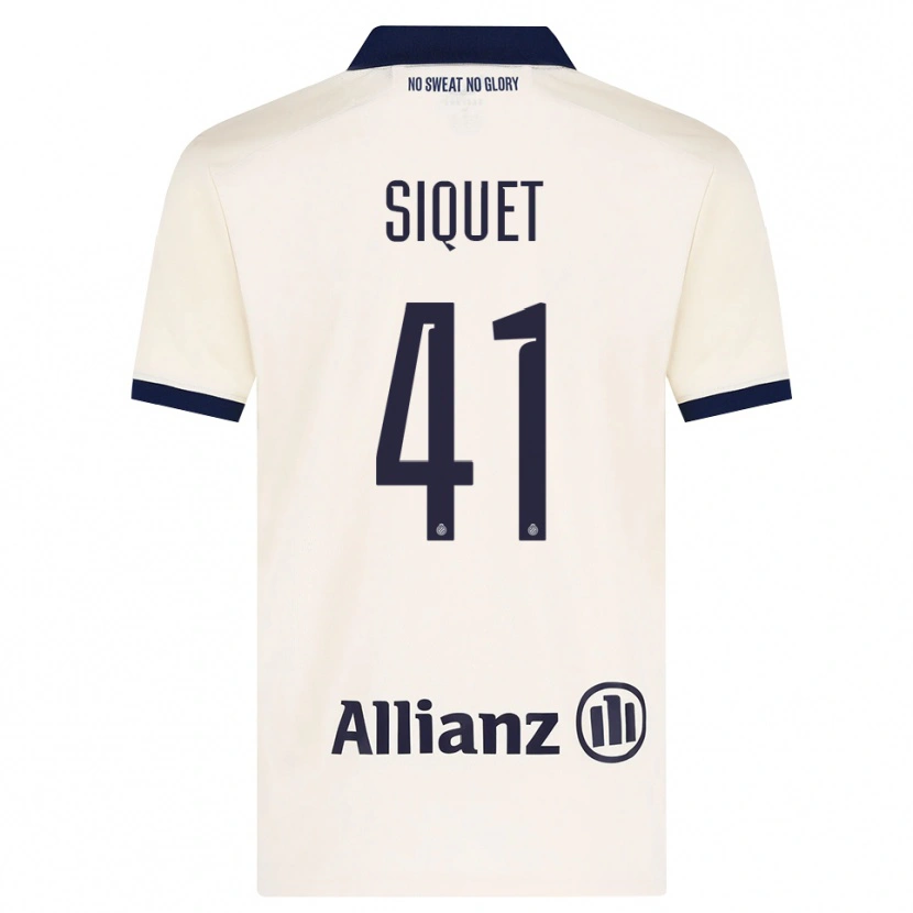 Danxen Kvinder Hugo Siquet #41 Beige Sort Udebane Spillertrøjer 2026/27 Trøje T-Shirt