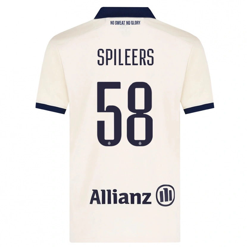 Danxen Kvinder Jorne Spileers #58 Beige Sort Udebane Spillertrøjer 2026/27 Trøje T-Shirt