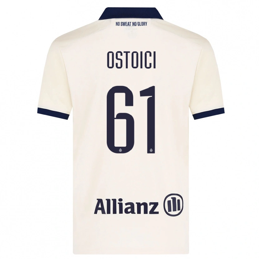 Danxen Kvinder Stefan Ostoici #61 Beige Sort Udebane Spillertrøjer 2026/27 Trøje T-Shirt