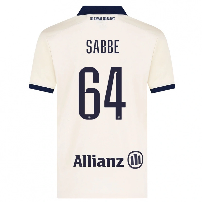 Danxen Kvinder Kyriani Sabbe #64 Beige Sort Udebane Spillertrøjer 2026/27 Trøje T-Shirt