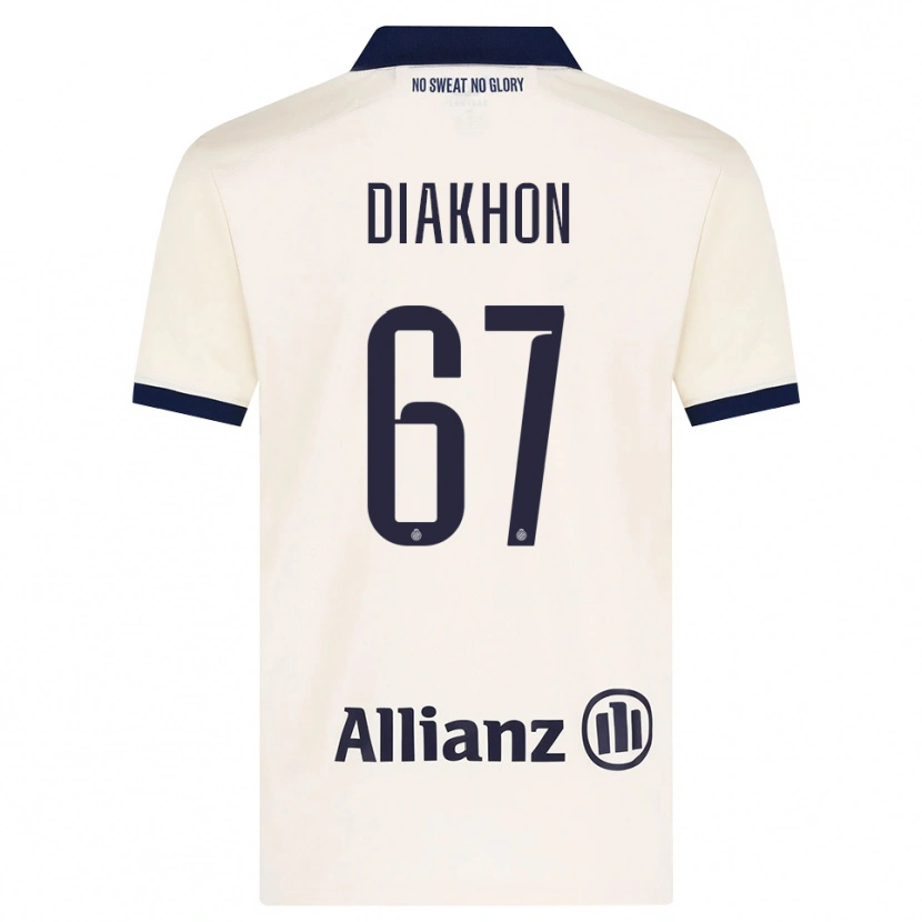 Danxen Kvinder Mamadou Diakhon #67 Beige Sort Udebane Spillertrøjer 2026/27 Trøje T-Shirt
