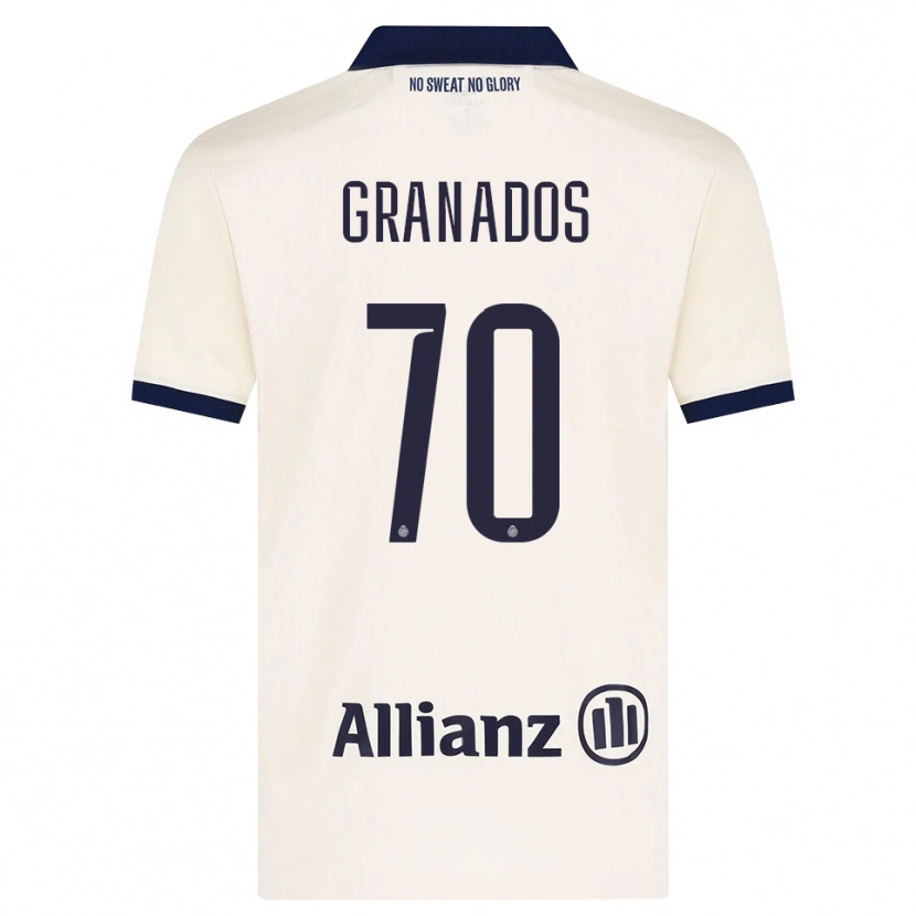 Danxen Kvinder Alejandro Granados #70 Beige Sort Udebane Spillertrøjer 2026/27 Trøje T-Shirt