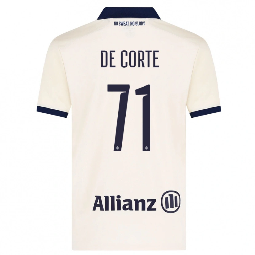 Danxen Kvinder Axl De Corte #71 Beige Sort Udebane Spillertrøjer 2026/27 Trøje T-Shirt