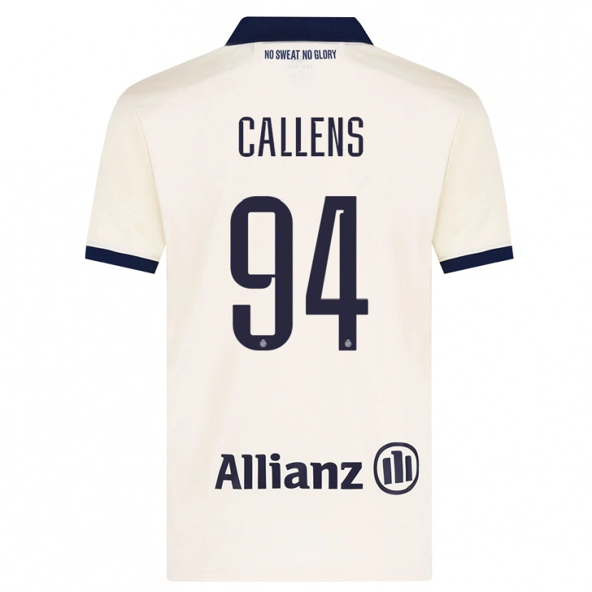 Danxen Kvinder Emiel Callens #94 Beige Sort Udebane Spillertrøjer 2026/27 Trøje T-Shirt